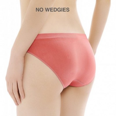 Panties Womens 3 Pack Bikini Panties Underwear Stretchy Low Rise Panties for Women - Nude+shell Pink - CV180AT6R7H