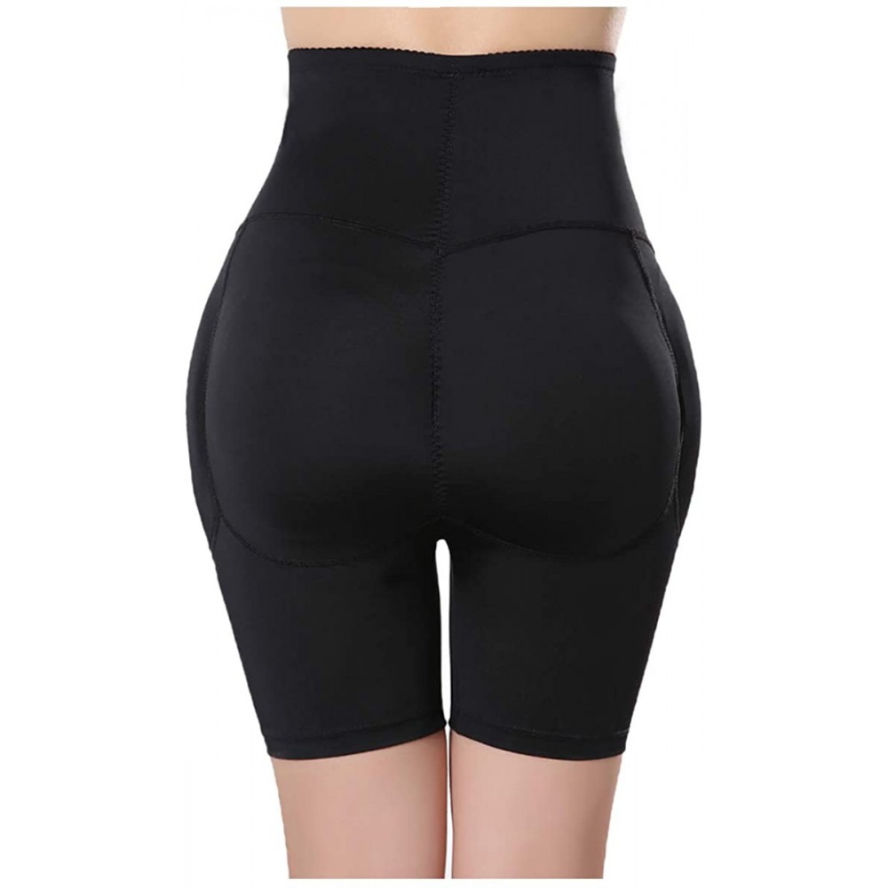 Shapewear Women's Shapewear Firm Control Seamless Padded Thigh Slimmer Panties - Black - C118KZ60YZ7