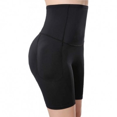 Shapewear Women's Shapewear Firm Control Seamless Padded Thigh Slimmer Panties - Black - C118KZ60YZ7