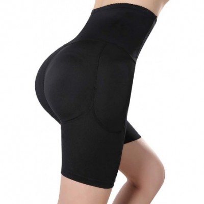 Shapewear Women's Shapewear Firm Control Seamless Padded Thigh Slimmer Panties - Black - C118KZ60YZ7