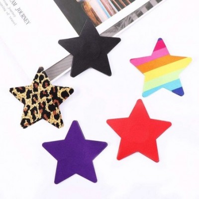 Accessories Pentagram Star Shape Women Nipple Cover Seamless Pasties Adhesive Stickers Invisible Intimates Bra (Leopard Size ...