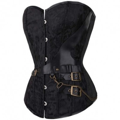 Bustiers & Corsets Women's Waist Cincher Gothic Steampunk Vintage Jacquard Boned Waist Trainer Basque Boned Bustier Corset St...