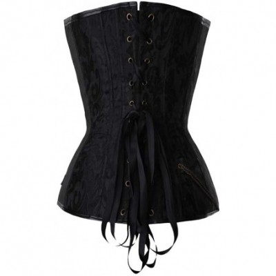 Bustiers & Corsets Women's Waist Cincher Gothic Steampunk Vintage Jacquard Boned Waist Trainer Basque Boned Bustier Corset St...