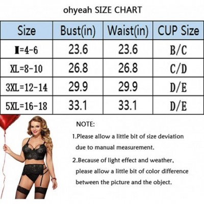 Thermal Underwear Plus Size Lace Babydoll with Push Up Bra and Garter Panty Set Sexy Underwear for Women - Black - CA192A35OG2