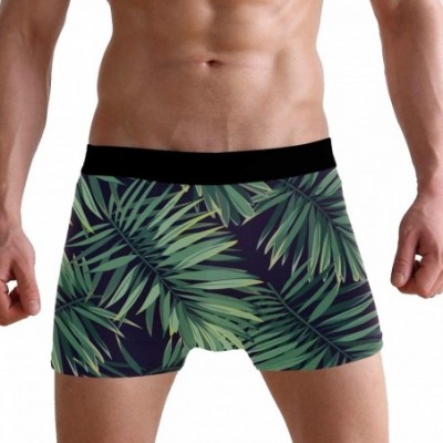 Boxer Briefs Christmas with Corgis Men's Boxer Briefs Comfortable Soft Underwear Underpants Men's Trunk S - Tropical Plant - ...