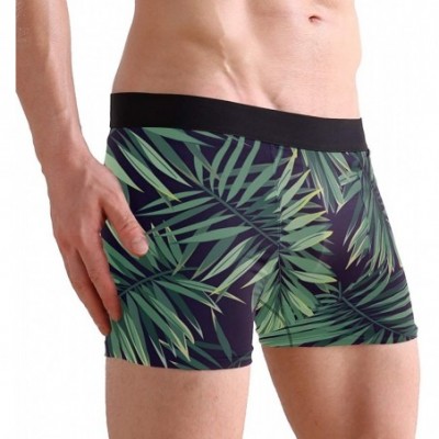 Boxer Briefs Christmas with Corgis Men's Boxer Briefs Comfortable Soft Underwear Underpants Men's Trunk S - Tropical Plant - ...