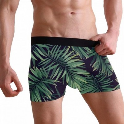 Boxer Briefs Christmas with Corgis Men's Boxer Briefs Comfortable Soft Underwear Underpants Men's Trunk S - Tropical Plant - ...