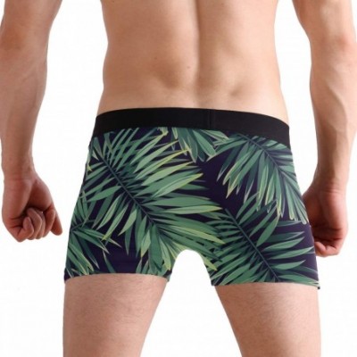 Boxer Briefs Christmas with Corgis Men's Boxer Briefs Comfortable Soft Underwear Underpants Men's Trunk S - Tropical Plant - ...