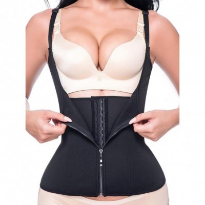 Shapewear Women Sauna Waist Trainer Corset Neoprene Vest Body Shaper with Adjustbale Straps - Black - CL18UWMHTM6