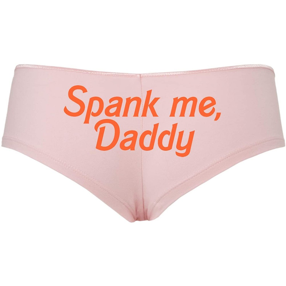 Panties Spank Me Daddy for DDLG Princess Kittens Cute Pink Boyshort - Orange - CP18SW3R7KM