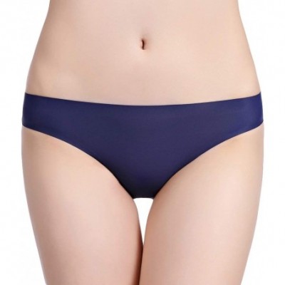 Panties 6Pcs/Set Seamless Women's Underwear Solid Color Ice Silk Panties Low Rise Briefs 2 XL - C718NM4WIXE