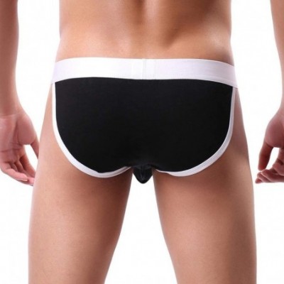 Briefs Sexy Elephant Nose for Men-Bulge Pouch Splicing Bikini Long Contour Knickers Triangle Underwear Comfortable Briefs - B...