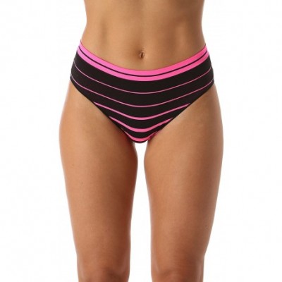 Panties Seamless Striped Panties with Ribbed Detail (6 Pack) - Seamless Sport Boyleg Panties (Pack of 6) - C2182AUDWU8