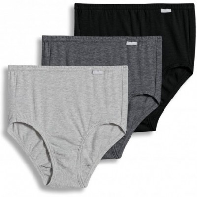 Panties Women's Plus Size Elance Brief 3-Pack - Grey Heather/Charcoal Heather/Black - CR11FXXJSGD