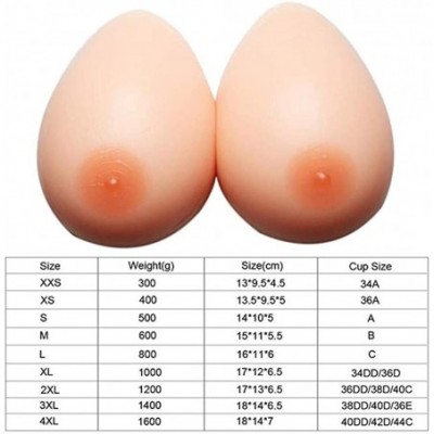 Accessories Silicone Breast 1Pair Forms Fake Boobs for Mastectomy Prosthesis Transgender Cosplay - C1196IT679D