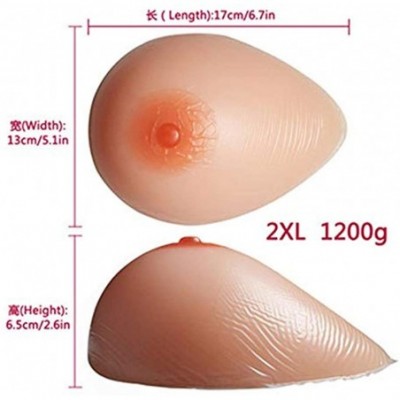 Accessories Silicone Breast 1Pair Forms Fake Boobs for Mastectomy Prosthesis Transgender Cosplay - C1196IT679D