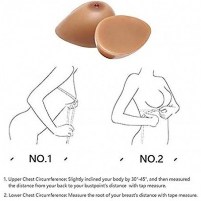 Accessories Silicone Breast 1Pair Forms Fake Boobs for Mastectomy Prosthesis Transgender Cosplay - C1196IT679D