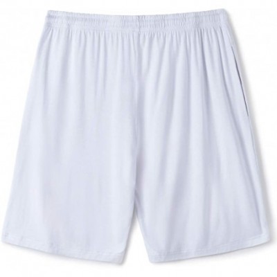 Bottoms Women's Modal Cotton Pajama Sleep Lounge Shorts - White - C819CDEUA7M