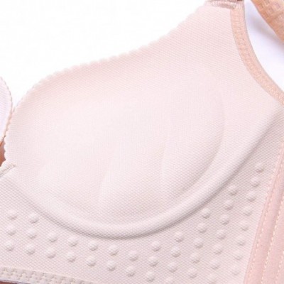 Bras New Comfortable Bra Without Steel Adjusted Four Rows Bra Women Autumn Winter - Beige - CH18KE4CHDL