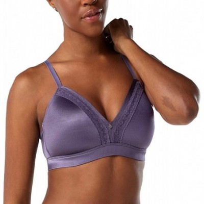 Bras Microfiber and Lace Wirefree Contour Bra - Antique Violet - CY19DZ5SC5K