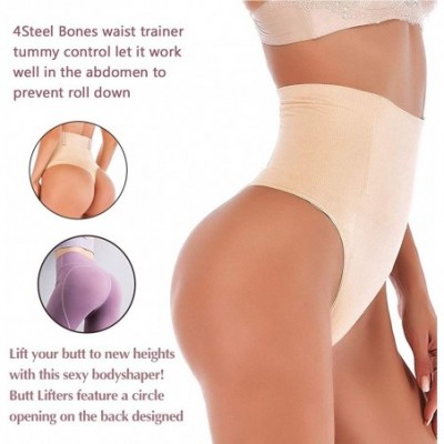 Shapewear Butt Lifter Sexy Thong - Womens Shapewear Tummy Control Panties Waist Cincher Underwear Trainer Girdle Faja - Beige...