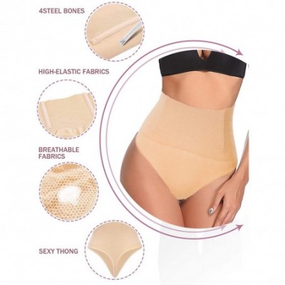 Shapewear Butt Lifter Sexy Thong - Womens Shapewear Tummy Control Panties Waist Cincher Underwear Trainer Girdle Faja - Beige...