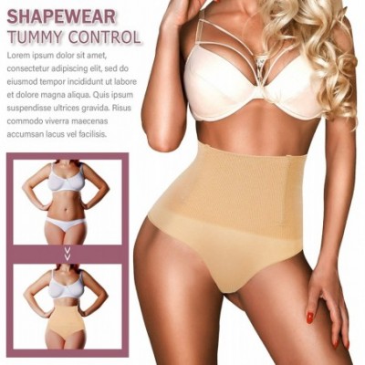 Shapewear Butt Lifter Sexy Thong - Womens Shapewear Tummy Control Panties Waist Cincher Underwear Trainer Girdle Faja - Beige...