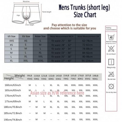 Trunks 4-Pack Men's Low Rise Trunks Underwear Size XXS-XL 92% Cotton Basic Black Red Blue Grey Brown Breathable Soft - 4 Pack...