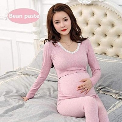 Thermal Underwear Thermal Underwear Pregnant Women's Thermal Underwear Suits Seamless Body Nursing Belly Breastfeeding Warm U...