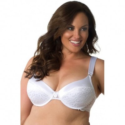 Bras Plus Size Underwire Bra for Women B41891X - White - C312CHZ2ATP