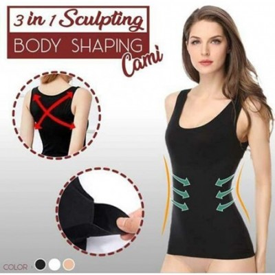 Shapewear 3 in 1 Sculpting Body Shaping Cami (M- Black) - CY199EDGHEQ