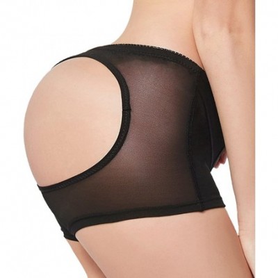 Shapewear Butt Lifter Boy Shorts Tummy Control Panties - Black - C7184EA94ZS