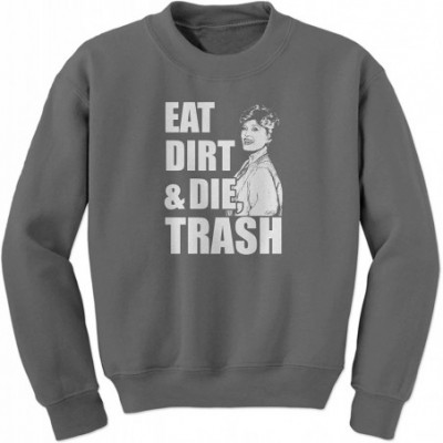 Camisoles & Tanks Eat Dirt Die Trash Blanche Golden Crewneck Sweatshirt - Charcoal Grey - CX18RXC4L8N