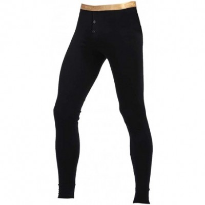 Thermal Underwear Mens Long Johns Thermal Pants Low Rise Pouch Underwear Leggings Tights - Style-3-black - C41922N9KAI