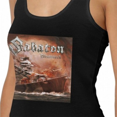 Camisoles & Tanks Sabaton Womens Sexy Tank Funny Vest T-Shirt Black - Black - CR19DUCEC59