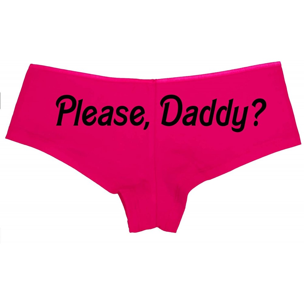 Panties Please Daddy Yes Daddy DDLG Pink Boyshort Panties BDSM Sub - Black - CI18NUU9X0I