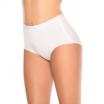 Panties Women's Seamless Boyshort Raw Cut Edges No-Show - White - CC11ANHL811