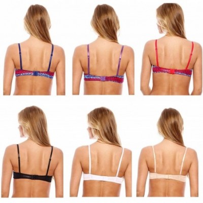 Bras Bras for Women - Petite to Plus Size Full Figure (Pack of 6) - Push Up Convertible Strapless Bra - CC12BP57HAF