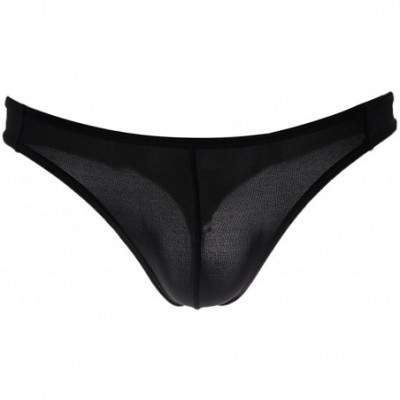 G-Strings & Thongs Men Low Rise Soild G-String Briefs Jockstrap Thongs Underwear - Black - CR18A3UWK2T