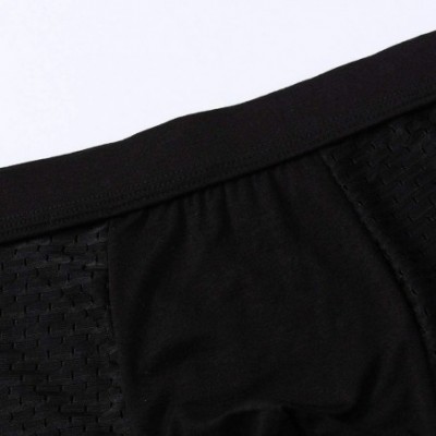 Boxer Briefs Boxer Briefs for Men Underwear Hollow-Out Breathable Stitching Underpants Shorts with Pouch - 1pc-black - CZ18XH...