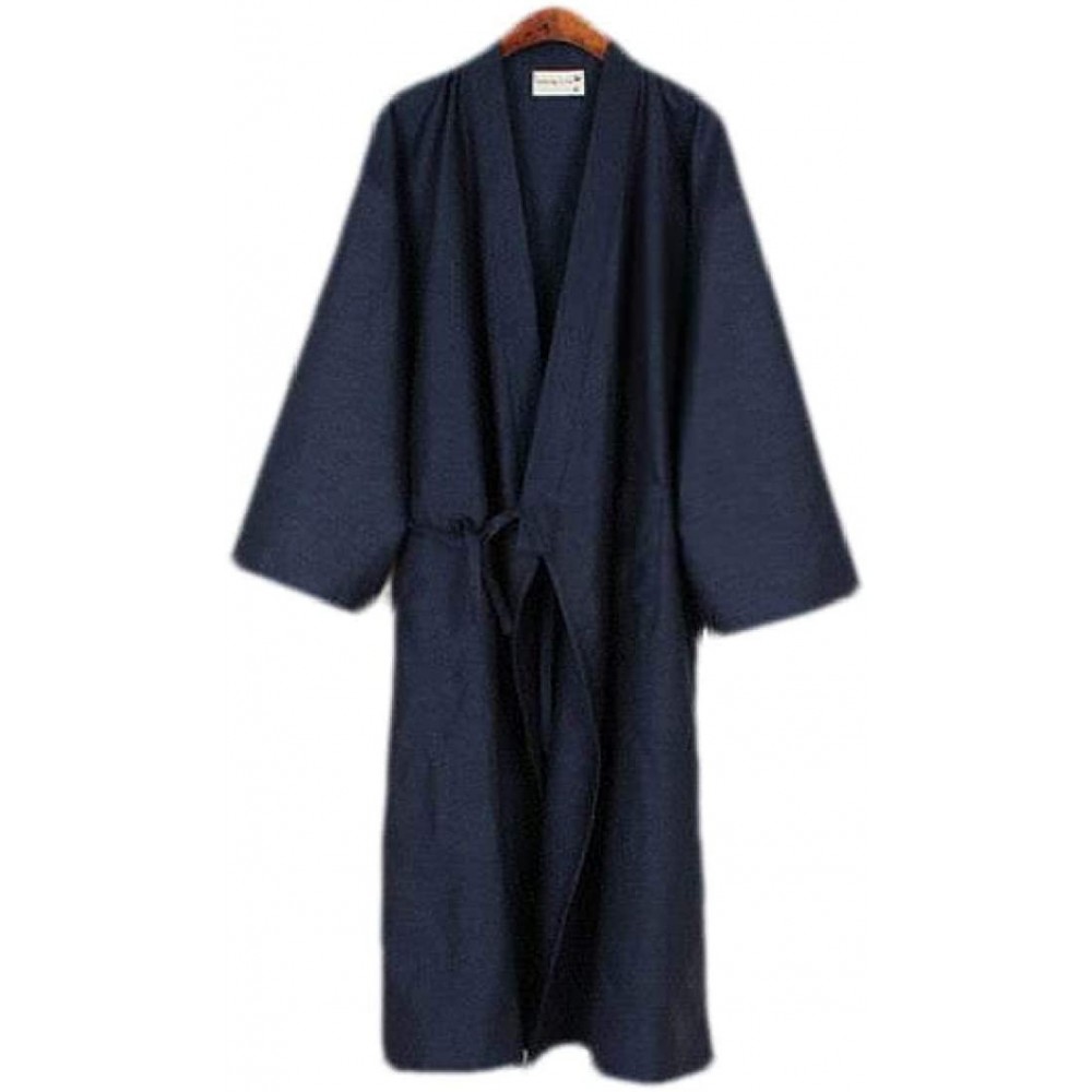 Robes Spa Bathrobe Light Weight Loose Kimono Cotton Nightwear Robe - 1 - CH18UA7EH32