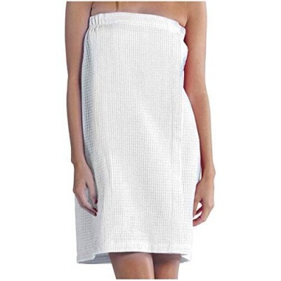 Robes Lightweight Waffle Cover Up- Spa Bath Wrap Towel for Women- White- 3XL- 4XL - White - C718YYTZRRZ