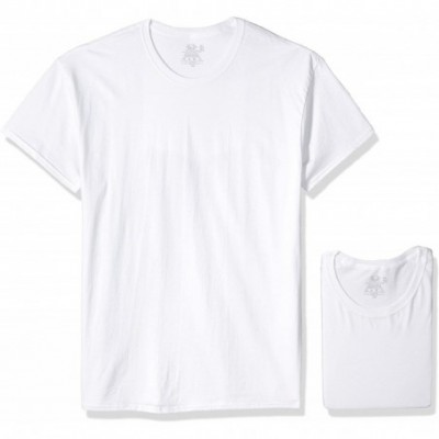 Undershirts Men's 10-Pack White Crews Extended Sizes - White - CD189YZ5L99