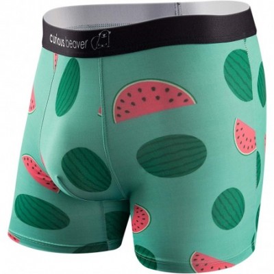 Boxer Briefs Men's Fun Pattern Colorful Underwear Boxer Brief - Watermelon - CR18U85Q5ZQ