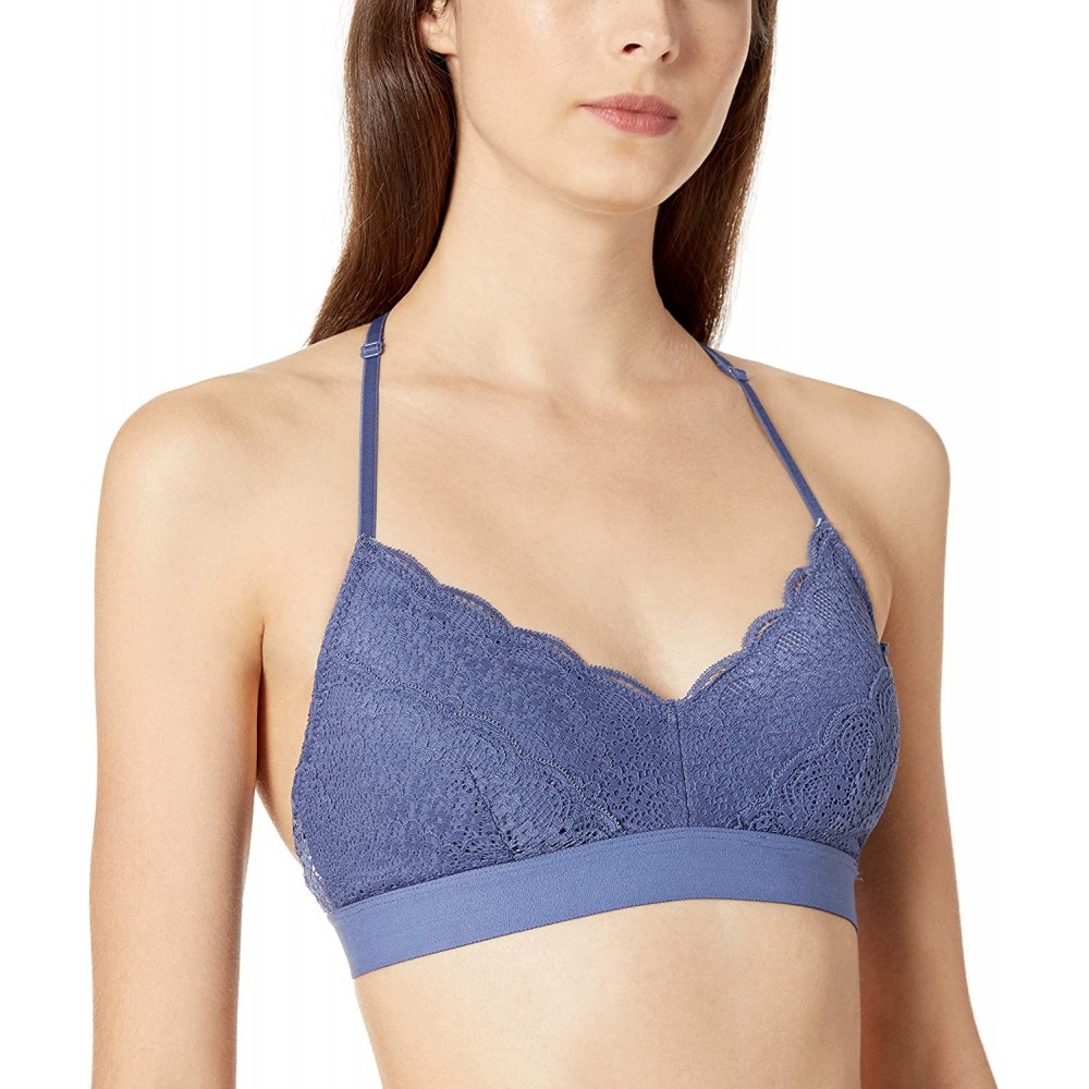 Bras Women's Galloon Lace Back Detail Bralette (for A-C cups) - Blue Indigo - CJ188T7WIRW