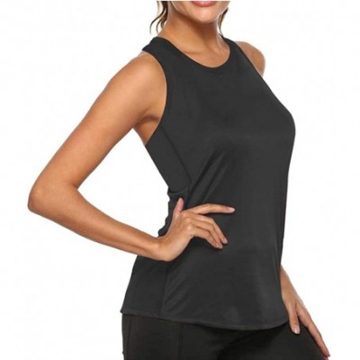 Tops Workout Tank Tops for Women - Athletic Yoga Tops- Racerback Running Tank Top - Gray D - CG19CH2KSSR