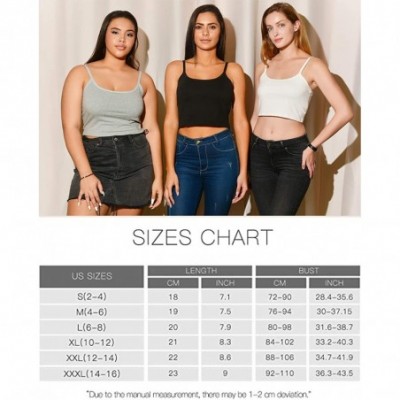 Camisoles & Tanks Tank Tops for Women Basic Camisole with Shelf Bra Adjustable Strap Layering Undershirt Sleeveless Summer To...