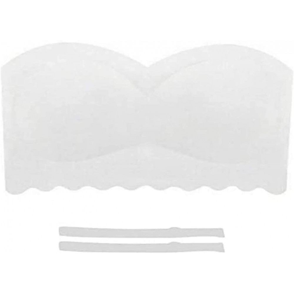 Camisoles & Tanks LaxChic Ice Silk Air Bra Seamless Ice Silk Wrapped Chest Strap Chest Pad Base Tube Top Bra - White - CT1992...