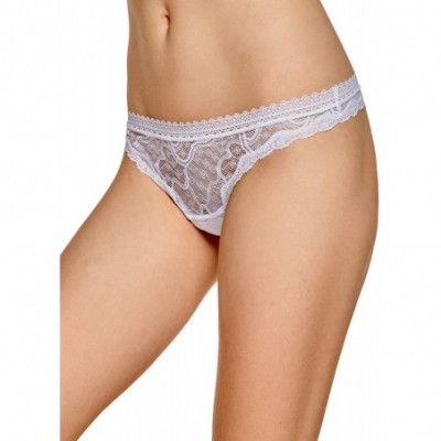 Panties Women's 2 Pack Lace See Through Cheeky Thong Sexy Panties - Black/White_2 Pack - CA18H406WWY