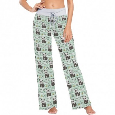 Bottoms Cute Baby Panda with Bamboo Women's Pajama Pants Lounge Sleep Wear - Multi - C519D3Q889T